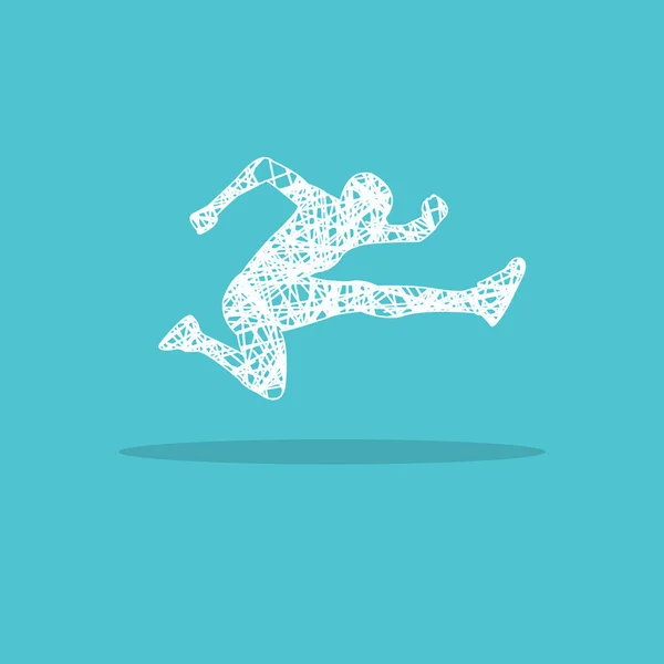 Sportsman jumper logo para web — Vector de stock