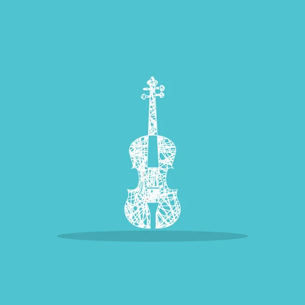 Logo de violonchelo para web — Vector de stock