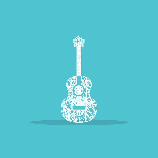 Gitár logor, web — Stock Vector