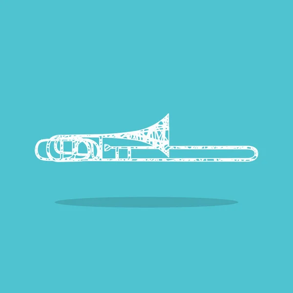 Logo Trombone per web — Vettoriale Stock