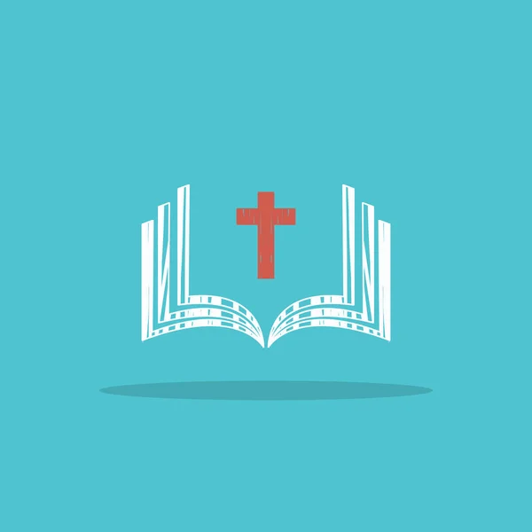 Αγία Γραφή εκκλησία λογότυπο. το όνομα της αποστολής. Βιβλική κοινωνία. — Διανυσματικό Αρχείο