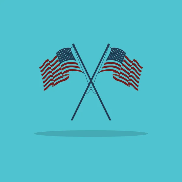 Logotipo de bandeiras americanas para web — Vetor de Stock