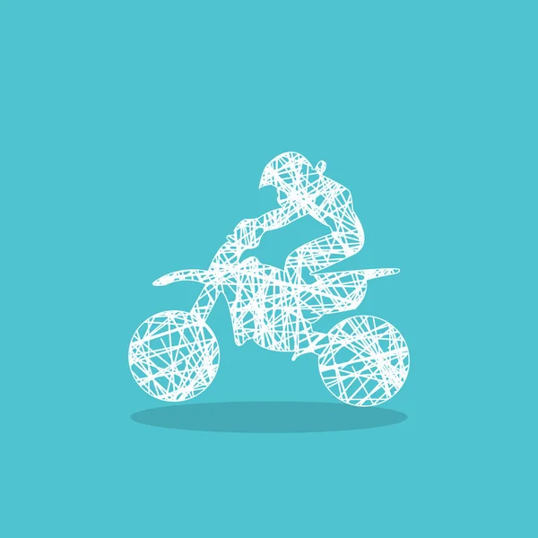 Мотоцикл логотип для веб — стоковый вектор