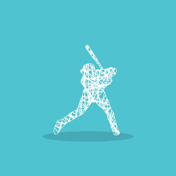 Baseballspieler für Webdesign — Stockvektor