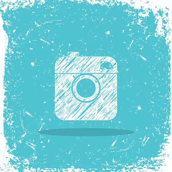 Logotipo do ícone da câmera. projeto grunge —  Vetores de Stock