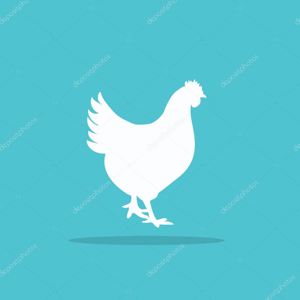 Chicken icon for web design