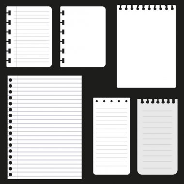 Kağıt sayfalarının web tasarım kümesi