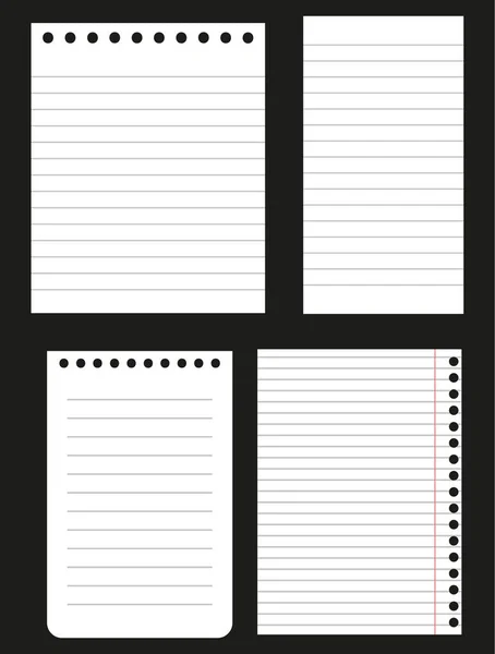 Set of paper sheets for web design — Stock Vector