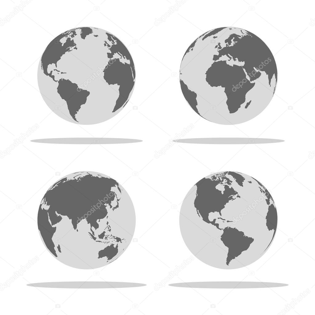 Earth globe for web design