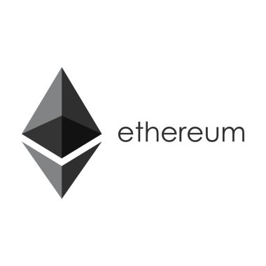 Ethereum Cripto para blockchain. Ethereum düz logosunun. vektör etiket web tasarımı için