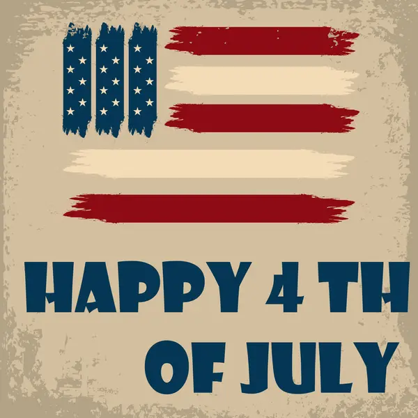 Lycklig självständighetsdagen. 4: e juli — Stock vektor