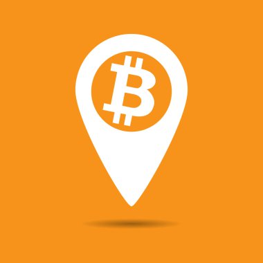 Bitcoin harita işaretçi web tasarımı için