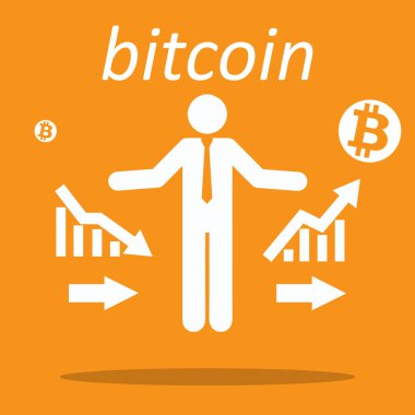 Bitcoin grafikler ile büyür. adam Merkezi.