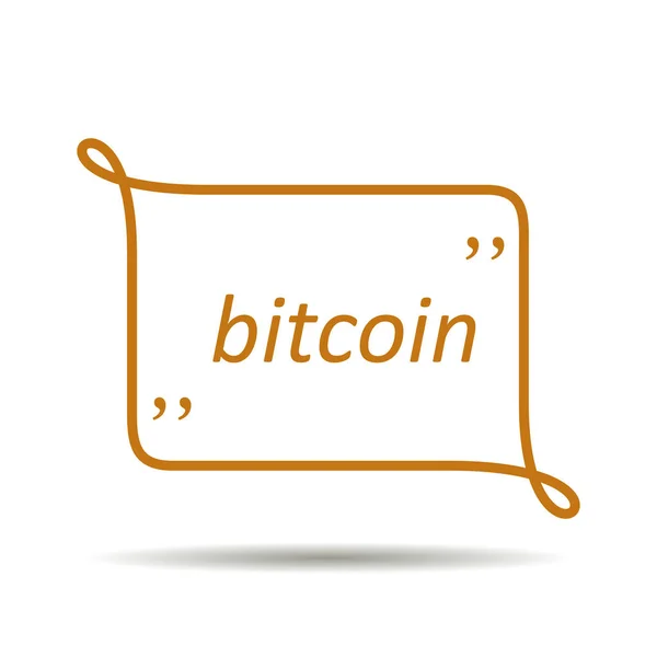 Bitcoin w cytaty dla web design — Wektor stockowy