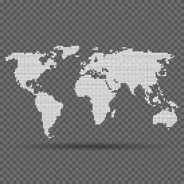 Weltkarte in Punkten für Webdesign — Stockvektor