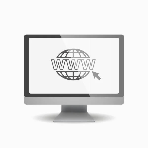 Dispositivo para oficina con logo del sitio web — Vector de stock