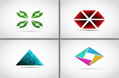 Düşük Poli geometrik logosu web tasarımı için