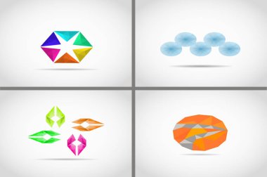 Düşük Poli geometrik logosu web tasarımı için