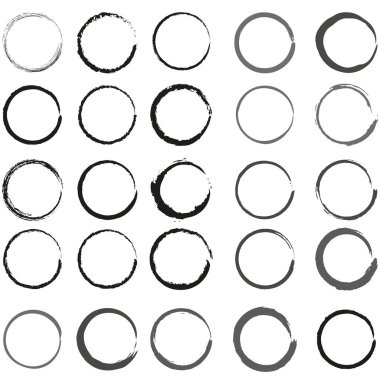 Grunge daireler için web tasarım kümesi