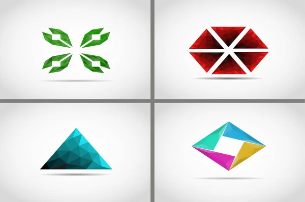 Nízké poly geometrické logo pro web design — Stockový vektor