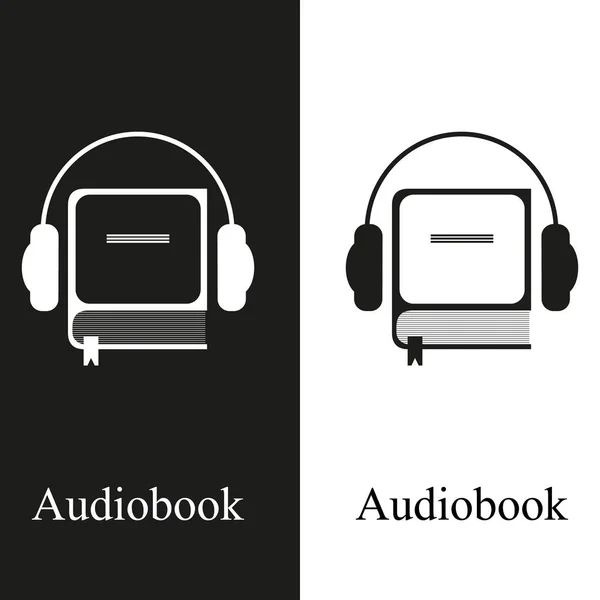 Logotipo de audiolibro para diseño web — Vector de stock