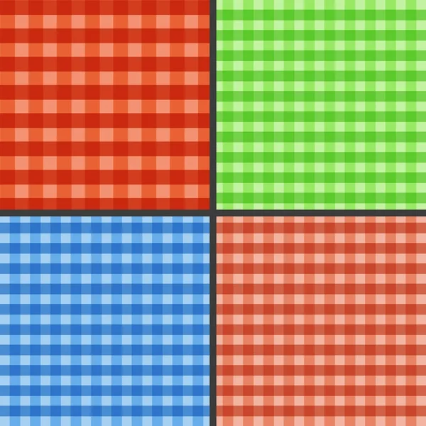 Ensemble de motif Gingham. Texture pour plaid, nappes, vêtements, chemises, robes, papier pour web design — Image vectorielle