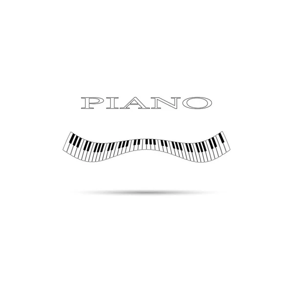 Logotipo de piano para diseño web. música — Vector de stock