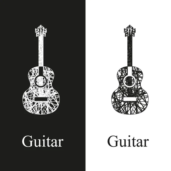 Guitarra para diseño web — Vector de stock