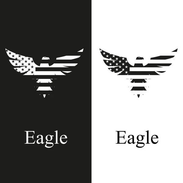 Aigle américain pour la conception web — Image vectorielle