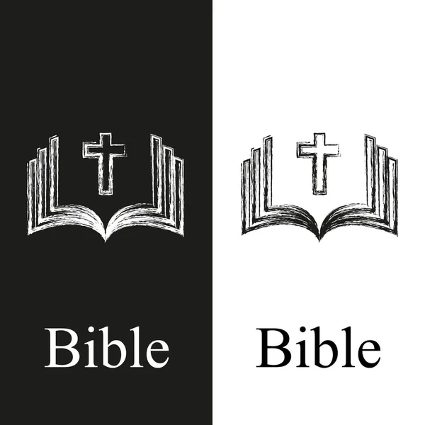 Biblia Kościół logo. Nazwa misji. Towarzystwo Biblijne. — Wektor stockowy