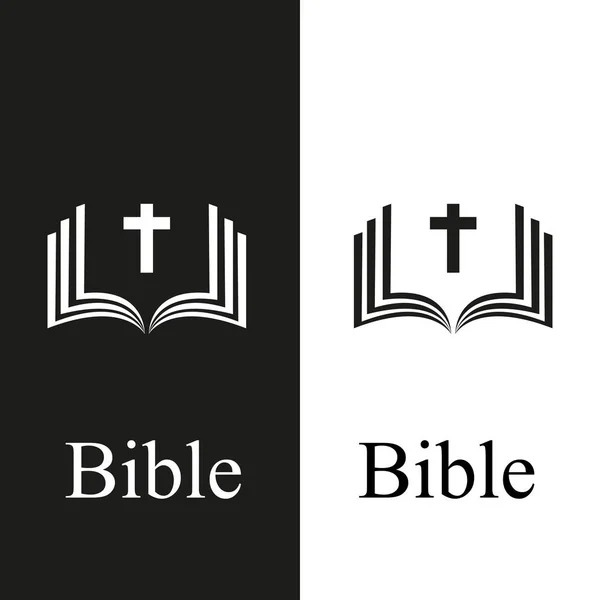 Bible Church logotyp. namnet på uppdraget. Bibelsällskapet. — Stock vektor