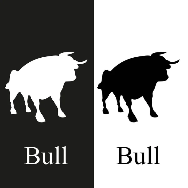 Bull logo for web design — Stock Vector