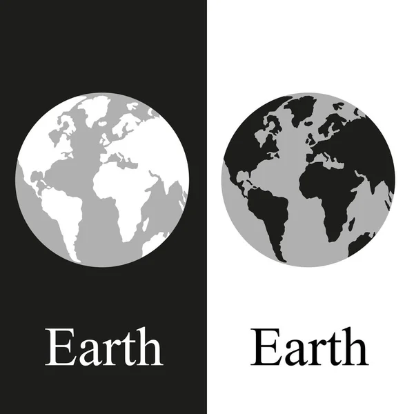 Web デザインのための地球のロゴ — ストックベクタ
