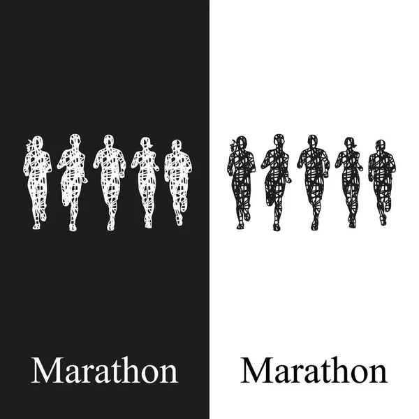 Marathon logo pro web — Stockový vektor