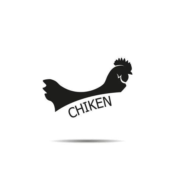 Chicken logo for web design — Stock Vector