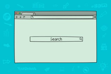 Basit tarayıcı penceresi web tasarımı için
