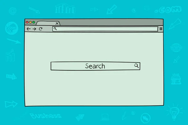 Basit tarayıcı penceresi web tasarımı için — Stok Vektör