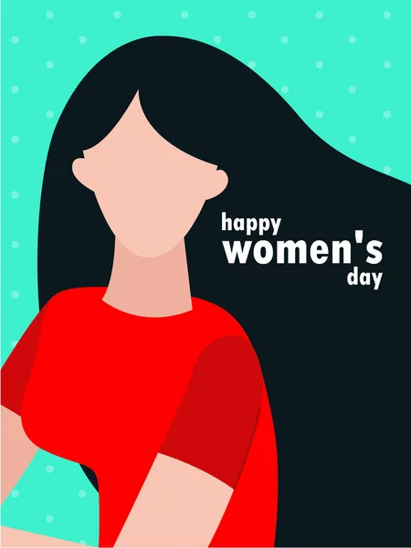 Happy Women Day 8Th March Beautiful Girl Flyers Posters Banners — Stock Vector