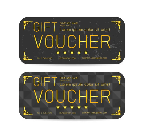 Gift Voucher Template Modern Pattern Gift Card Template Premium Pattern — Stock Vector