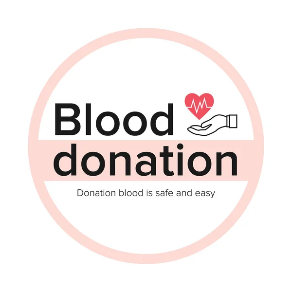 Concetto di arte donazione di sangue. Giorno dei donatori simbolo — Vettoriale Stock
