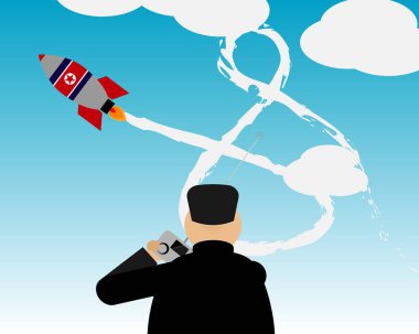 Kuzey Kore Devlet Başkanı bir roket ile