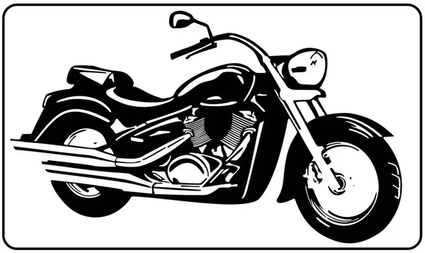 Motosiklet beyaz arka plan siyah ve beyaz vektör çizim helikopter.