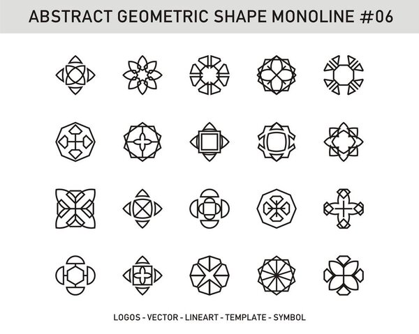Геометрический монолит - вектор орнамента

