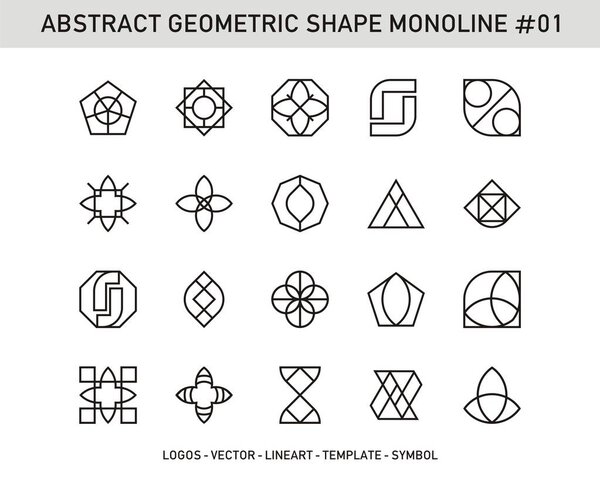 Геометрический монолит - вектор орнамента
