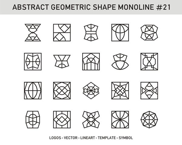 Геометрический монолит - вектор орнамента
