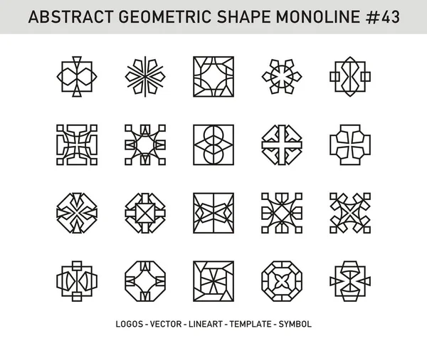 Monoline géométrique - Élément d'ornement Symbole icône Vecteur — Image vectorielle