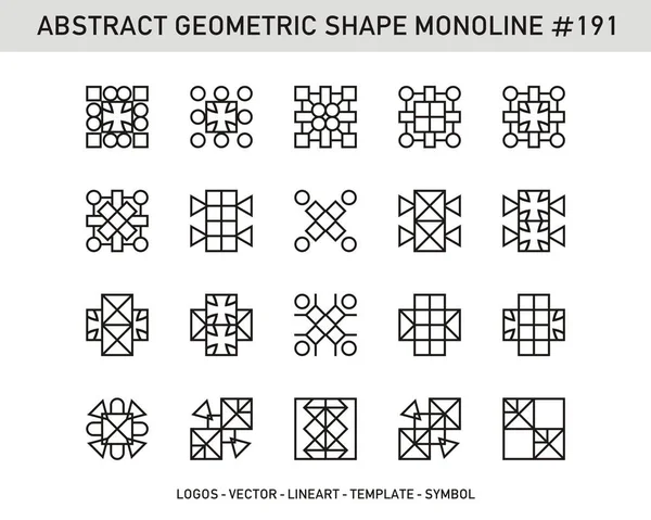 Résumé Symbole de l'élément d'ornement géométrique icône Vecteur — Image vectorielle