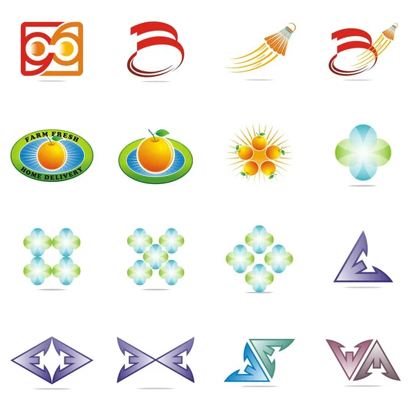 Ensemble d'éléments de logo de conception — Image vectorielle