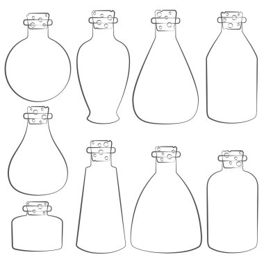 Vektör tüpleri, tüp görüntü ile ayarla. İzole nesneleri.