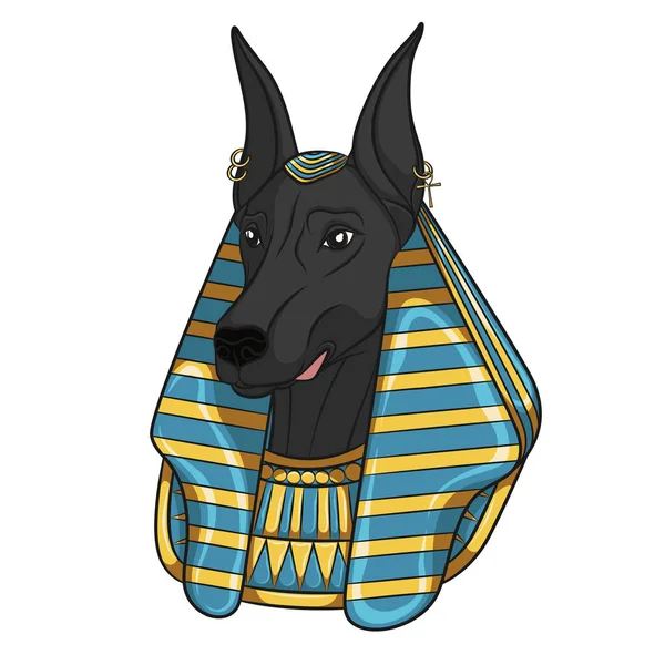 Farbvektorbild anubis. isoliertes Objekt. — Stockvektor